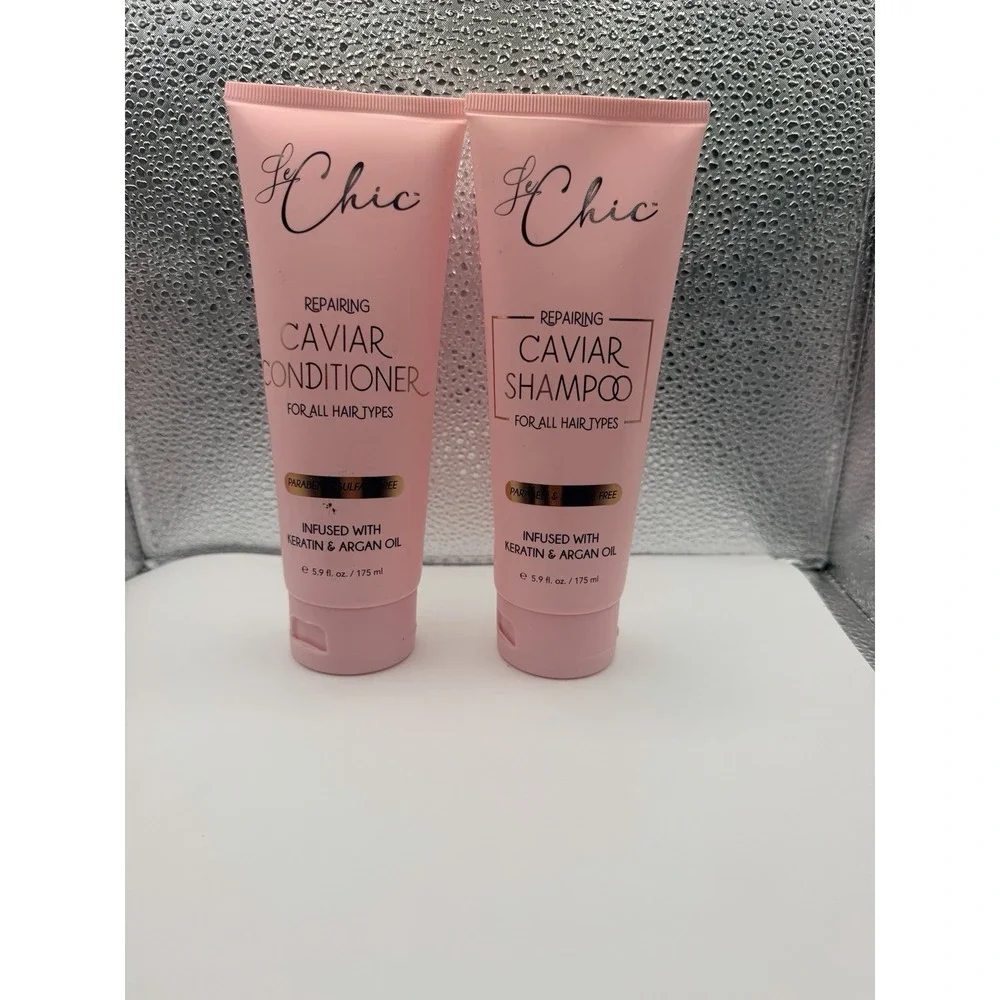 Le Chic Repairing Caviar Shampoo & Conditioner Set, Keratin, Paraben-Free, 5.9oz